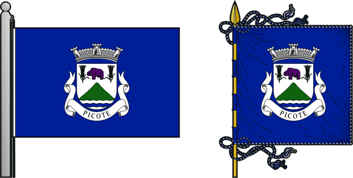 Bandeira e estandarte da freguesia de Picote - Picote civil parish, flag and banner Bandeira e estandarte da freguesia de Picote - Picote civil parish, flag and banner