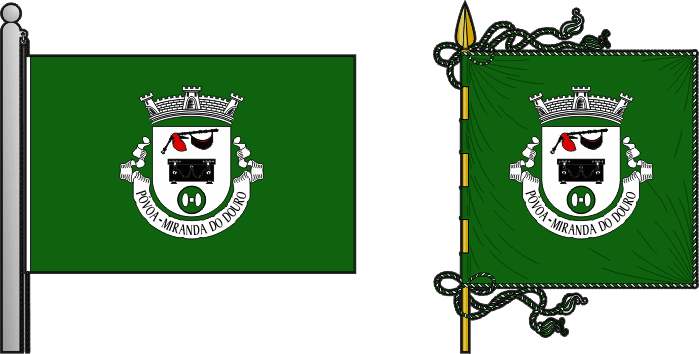 Bandeira e estandarte da freguesia de Póvoa - Póvoa civil parish, flag and banner