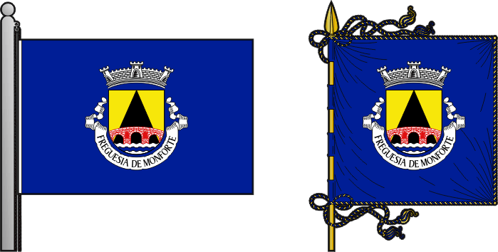 Bandeira e estandarte da freguesia de Monforte - Monforte civil parish, flag and banner