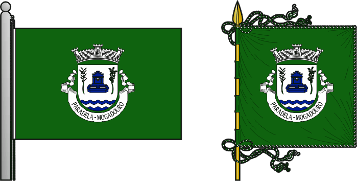 Bandeira e estandarte da freguesia de Paradela - Paradela civil parish, flag and banner Bandeira e estandarte da freguesia de Paradela - Paradela civil parish, flag and banner