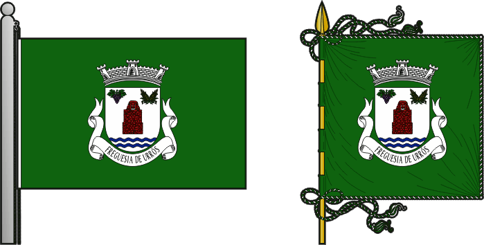 Bandeira e estandarte da freguesia de Urrós - Urrós civil parish, flag and banner Bandeira e estandarte da freguesia de Urrós - Urrós civil parish, flag and banner
