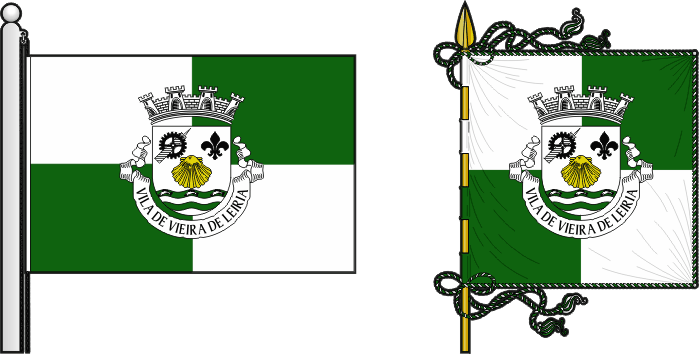 Bandeira e estandarte da freguesia de Vieira de Leiria - Vieira de Leiria civil parish, flag and banner