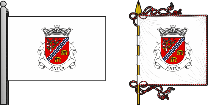 Bandeira e estandarte da antiga freguesia de Antes - Antes former civil parish, flag and banner