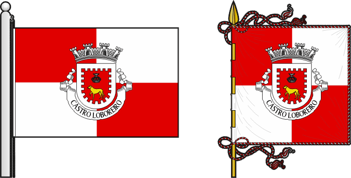 Bandeira e estandarte da antiga freguesia de Castro Laboreiro - Castro Laboreiro former civil parish, flag and banner