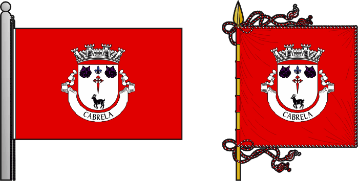 Bandeira e estandarte da freguesia de Cabrela - Cabrela civil parish, flag and banner