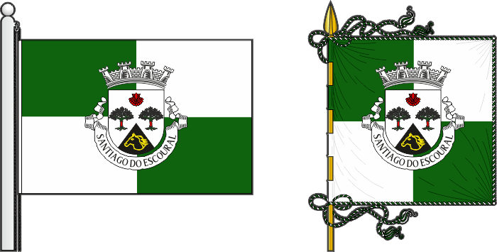 Bandeira e estandarte da freguesia de Santiago do Escoural - Santiago do Escoural civil parish, flag and banner Bandeira e estandarte da freguesia de Santiago do Escoural - Santiago do Escoural civil parish, flag and banner