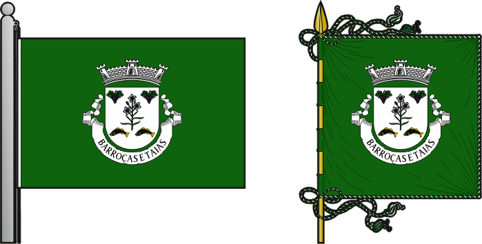 Bandeira e estandarte da freguesia de Barroças e Taias - Barroças and Taias civil parish, flag and banner