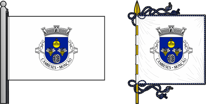 Bandeira e estandarte da freguesia de Cambeses - Cambeses civil parish, flag and banner Bandeira e estandarte da freguesia de Cambeses - Cambeses civil parish, flag and banner