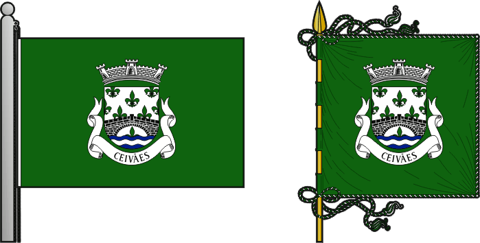Bandeira e estandarte da antiga freguesia de Ceivães - Ceivães former civil parish, flag and banner