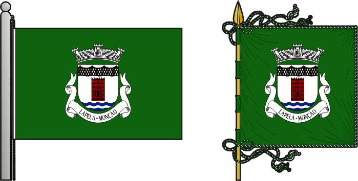 Bandeira e estandarte da antiga freguesia de Lapela - Lapela former civil parish, flag and banner Bandeira e estandarte da antiga freguesia de Lapela - Lapela former civil parish, flag and banner