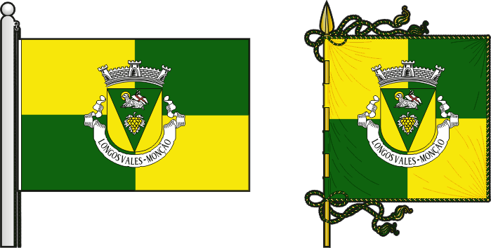 Bandeira e estandarte da freguesia de Longos Vales - Longos Vales civil parish, flag and banner