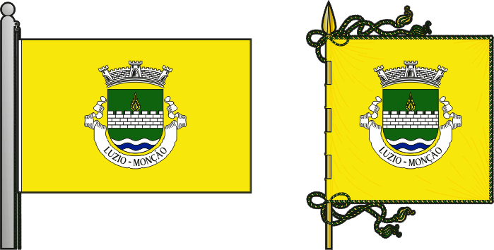 Bandeira e estandarte da antiga freguesia de Luzio - Luzio former civil parish, flag and banner Bandeira e estandarte da antiga freguesia de Luzio - Luzio former civil parish, flag and banner