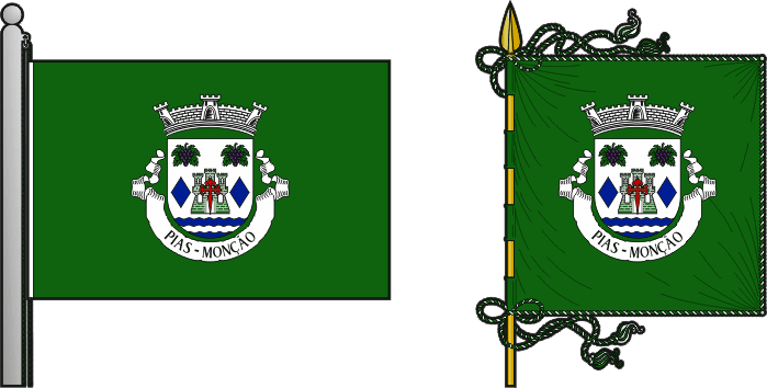 Bandeira e estandarte da freguesia de Pias - Pias civil parish, flag and banner Bandeira e estandarte da freguesia de Pias - Pias civil parish, flag and banner