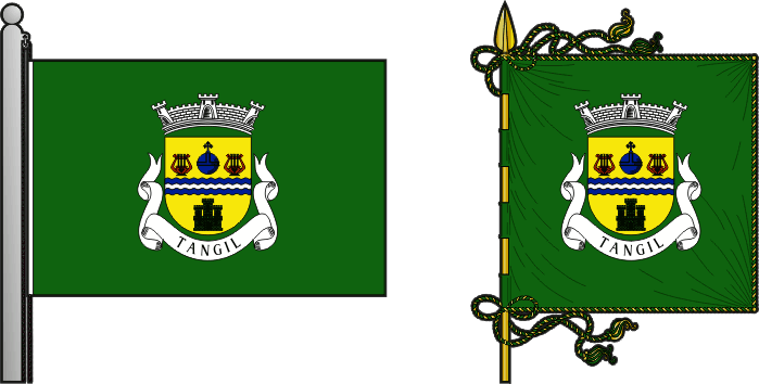 Bandeira e estandarte da freguesia de Tangil - Tangil civil parish, flag and banner