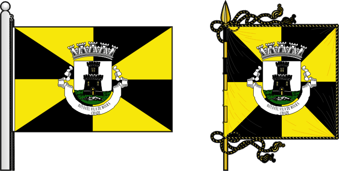 Bandeira e estandarte do Município de Moura - Moura municipal flag and banner Bandeira e estandarte do Município de Moura - Moura municipal flag and banner