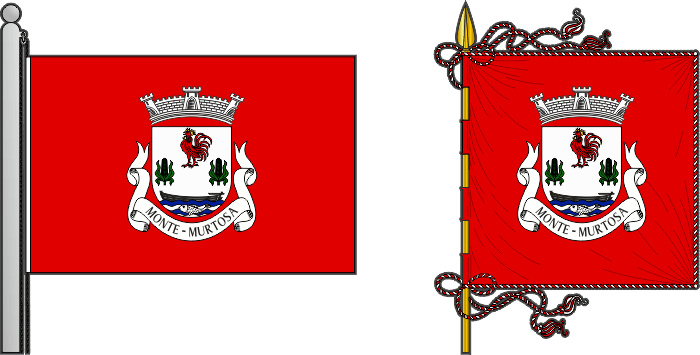 Bandeira e estandarte da freguesia de Monte - Monte civil parish, flag and banner