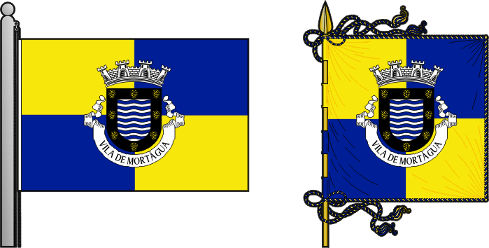Bandeira e estandarte do Município de Mortágua - Mortágua municipal flag and banner