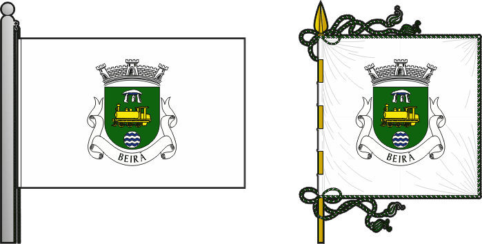 Bandeira e estandarte da freguesia de Beirã - Beirã civil parish, flag and banner Bandeira e estandarte da freguesia de Beirã - Beirã civil parish, flag and banner
