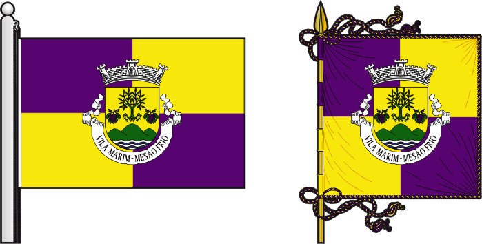 Bandeira e estandarte da freguesia de Vila Marim - Vila Marim civil parish, flag and banner