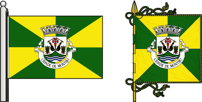 Bandeira e estandarte do Município do Montijo - Montijo municipal flag and banner Bandeira e estandarte do Município do Montijo - Montijo municipal flag and banner