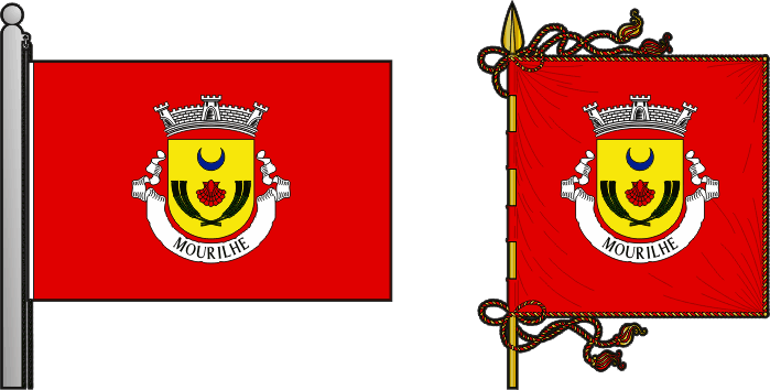 Bandeira e estandarte da antiga freguesia de Mourilhe - Mourilhe former civil parish, flag and banner Bandeira e estandarte da antiga freguesia de Mourilhe - Mourilhe former civil parish, flag and banner