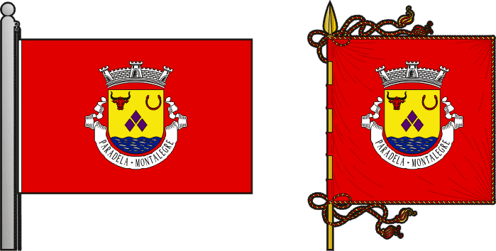 Bandeira e estandarte da antiga freguesia de Paradela - Paradela former civil parish, flag and banner