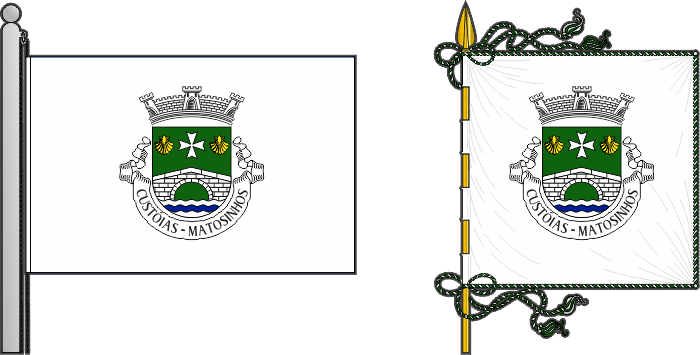 Bandeira e estandarte da antiga freguesia de Custóias - Custóias former civil parish, flag and banner Bandeira e estandarte da antiga freguesia de Custóias - Custóias former civil parish, flag and banner