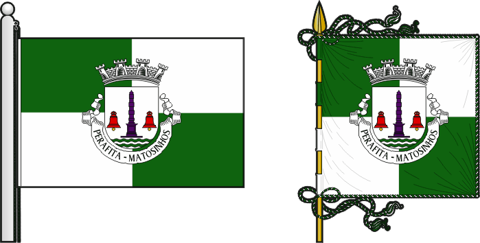 Bandeira e estandarte da antiga freguesia de Perafita - Perafita former civil parish, flag and banner Bandeira e estandarte da antiga freguesia de Perafita - Perafita former civil parish, flag and banner