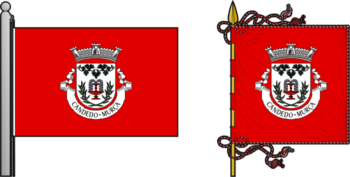 Bandeira e estandarte da freguesia de Candedo - Candedo civil parish, flag and banner Bandeira e estandarte da freguesia de Candedo - Candedo civil parish, flag and banner