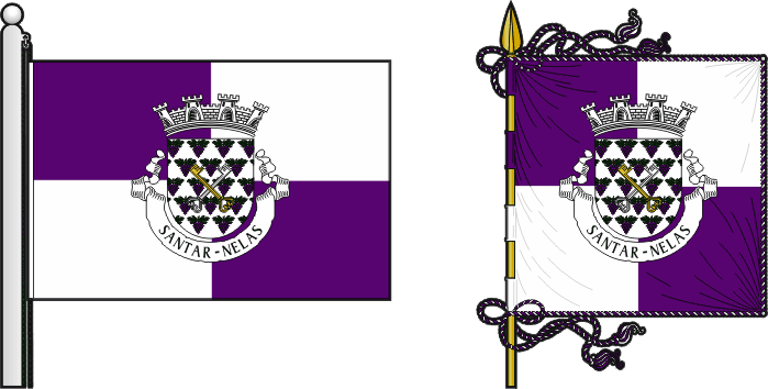 Bandeira e estandarte da antiga freguesia de Santar - Santar former civil parish, flag and banner Bandeira e estandarte da antiga freguesia de Santar - Santar former civil parish, flag and banner