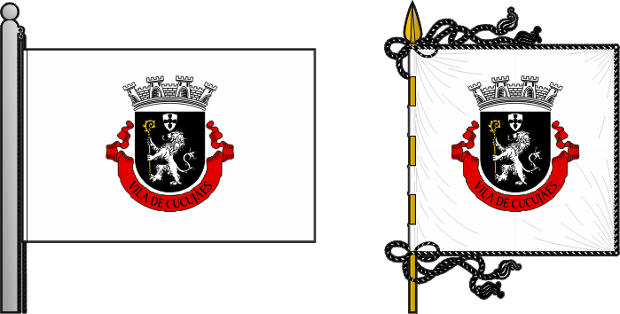 Bandeira e estandarte da freguesia de Vila de Cucujães - Vila de Cucujães civil parish, flag and banner