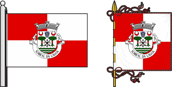 Bandeira e estandarte da antiga freguesia de Sobral da Lagoa - Sobral da Lagoa former civil parish, flag and banner