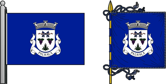 Bandeira e estandarte da freguesia de Palhaça - Palhaça civil parish, flag and banner
