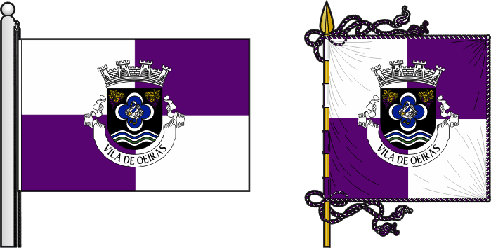 Bandeira e estandarte do município de Oeiras - Oeiras Municipality flag and banner Bandeira e estandarte do município de Oeiras - Oeiras Municipality flag and banner