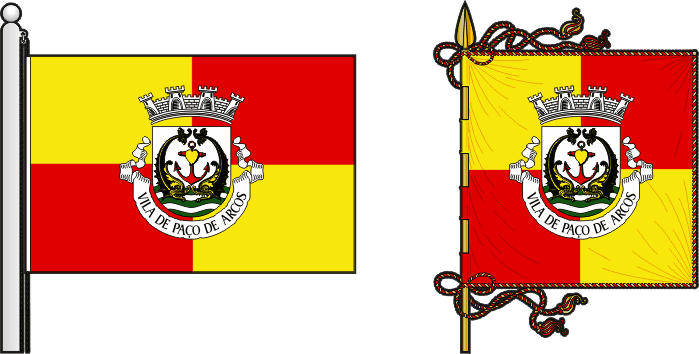 Bandeira e estandarte da antiga freguesia de Paço de Arcos - Paço de Arcos former civil parish, flag and banner