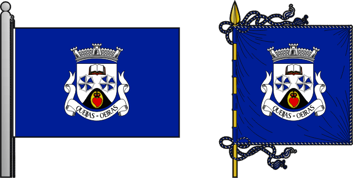 Bandeira e estandarte da antiga freguesia de Queijas - Queijas former civil parish, flag and banner Bandeira e estandarte da antiga freguesia de Queijas - Queijas former civil parish, flag and banner