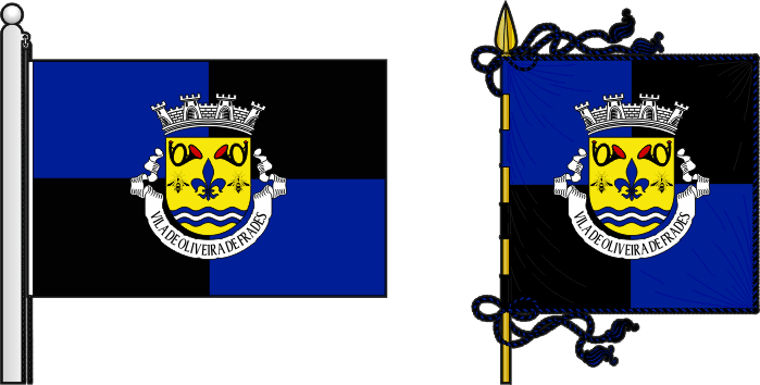 Bandeira e estandarte do Município de Oliveira de Frades - Oliveira de Frades municipal flag and banner Bandeira e estandarte do Município de Oliveira de Frades - Oliveira de Frades municipal flag and banner