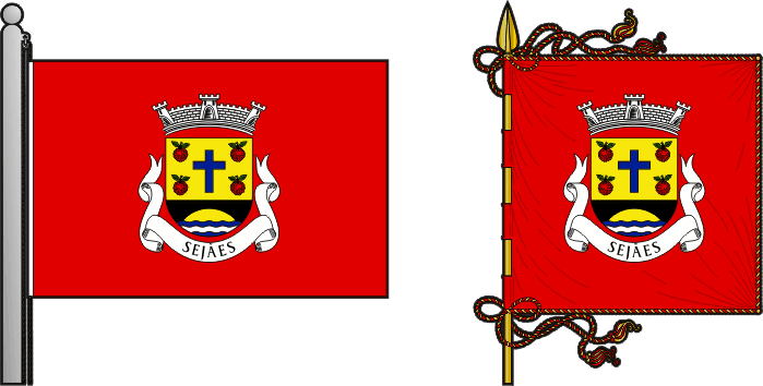 Bandeira e estandarte da antiga freguesia de Sejães - Sejães former civil parish, flag and banner Bandeira e estandarte da antiga freguesia de Sejães - Sejães former civil parish, flag and banner