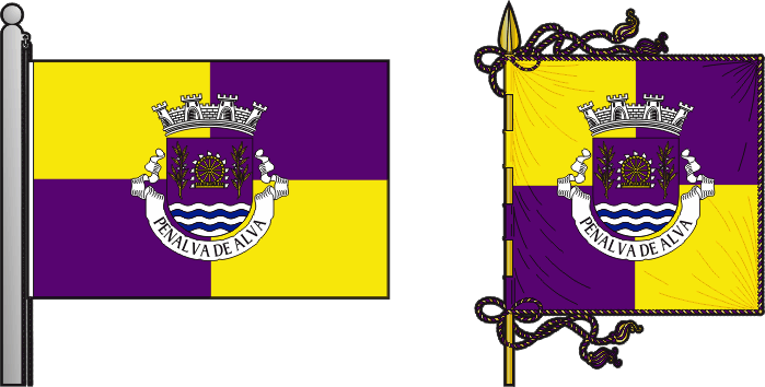 Bandeira e estandarte da antiga freguesia de Penalva de Alva - Penalva de Alva former civil parish, flag and banner Bandeira e estandarte da antiga freguesia de Penalva de Alva - Penalva de Alva former civil parish, flag and banner