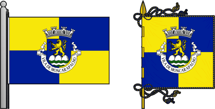 Bandeira e estandarte da antiga freguesia de Moncarapacho - Moncarapacho former civil parish, flag and banner