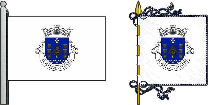 Bandeira e estandarte da freguesia de Mosteiro - Mosteiro civil parish, flag and banner Bandeira e estandarte da freguesia de Mosteiro - Mosteiro civil parish, flag and banner