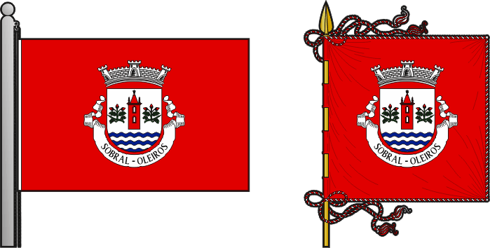 Bandeira e estandarte da freguesia de Sobral - Sobral civil parish, flag and banner
