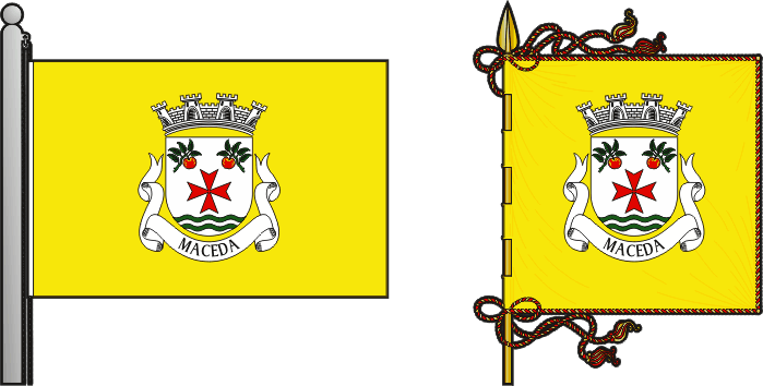 Bandeira e estandarte da freguesia do Maceda - Maceda civil parish, flag and banner