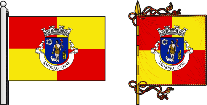 Bandeira e estandarte da antiga freguesia de São João - São João former civil parish, flag and banner