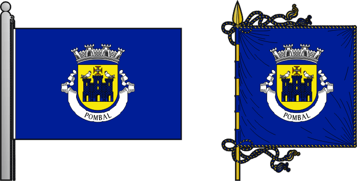 Bandeira e estandarte do Município de Pombal - Pombal municipal flag and banner Bandeira e estandarte do Município de Pombal - Pombal municipal flag and banner