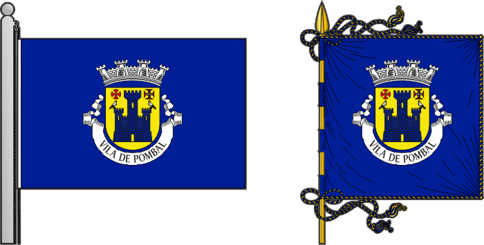Bandeira e estandarte do Município de Pombal - Pombal municipal flag and banner Bandeira e estandarte do Município de Pombal - Pombal municipal flag and banner