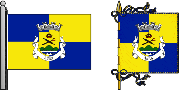 Bandeira e estandarte da freguesia de Abiul - Abiul civil parish, flag and banner Bandeira e estandarte da freguesia de Abiul - Abiul civil parish, flag and banner