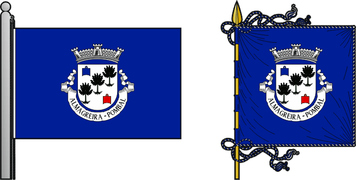 Bandeira e estandarte da freguesia de Almagreira - Almagreira civil parish, flag and banner