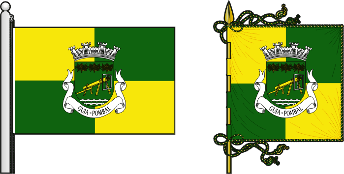 Bandeira e estandarte da antiga freguesia de Guia - Guia former civil parish, flag and banner
