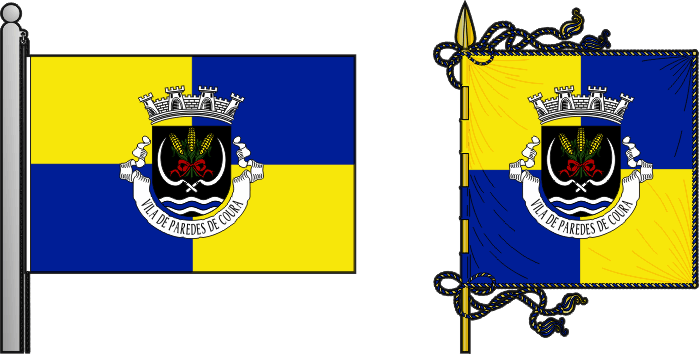 Bandeira e estandarte do Município de Paredes de Coura - Paredes de Coura municipal flag and banner